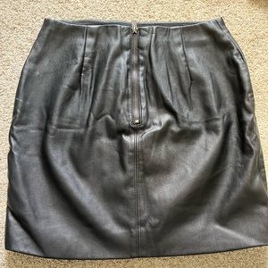 Faux leather skirt- very lightly worn
